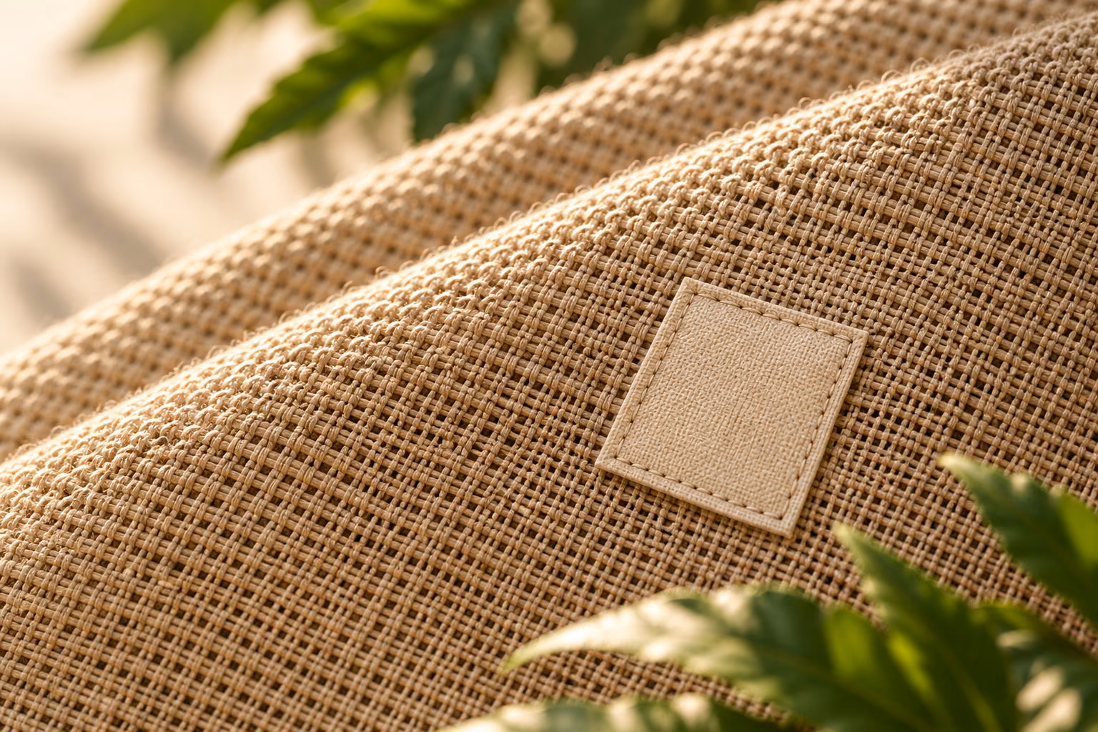 The texture of woven hemp fibres